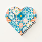 青華美色とオレンジ色のタイル ノートブック (裏面)