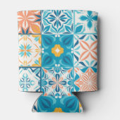 青華美色とオレンジ色のタイル 缶クーラー (裏面)