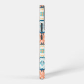 青華美色とオレンジ色のタイル SAMSUNG GALAXYケース (右側面)