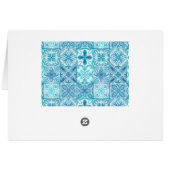 青華美色と白のタイル (裏面横)