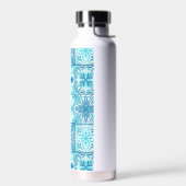 青華美色と白のタイル ウォーターボトル (左面)