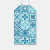 青華美色と白のタイル ギフトタグ (裏面)