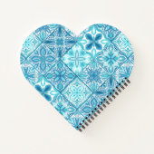 青華美色と白のタイル ノートブック (裏面)