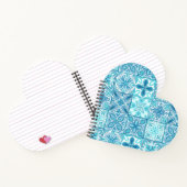 青華美色と白のタイル ノートブック (内部)