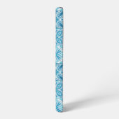 青華美色と白のタイル SAMSUNG GALAXYケース (左側面)