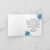 青華美色の花と離れ緑の花の母の日 カード (内部)