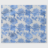 青華美色の花(白) ラッピングペーパー (フラット)