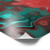 青落ちた抽象芸術555yの赤 フォトプリント            (角)