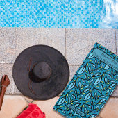 青葉いパターン名バイリンガル文字 ビーチタオル