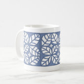 青葉と白葉の模様のマグ コーヒーマグカップ (正面左)