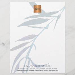 青葉メタリック金ゴールドモノグラムの銅 レターヘッド