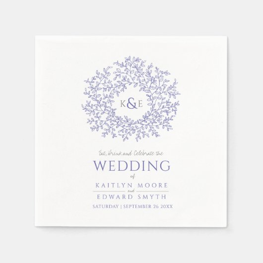 青葉円モノグラ結婚ムカスタム病 スタンダードカクテルナプキン (正面)