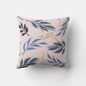 青葉抽象芸術及び黄花プリント クッション (裏面)