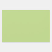 青葉柄と緑のティール（緑がかった色） ラッピングペーパーシート (正面2)