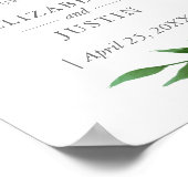 青葉水エレガント色の結婚徴候 ポスター (角)