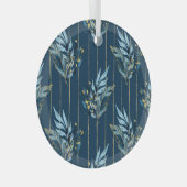 青葉色のシームレスな折り返し ガラスオーナメント (正面右)