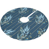 青葉色のシームレスな折り返し ブラッシュドポリエステルツリースカート (アングル)