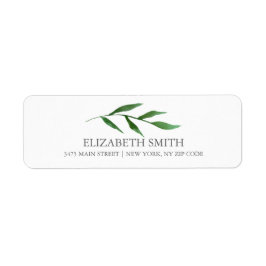 青葉色エレガント水色白 ラベル