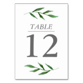 青葉色エレガント表番号カード テーブルナンバー (裏面)
