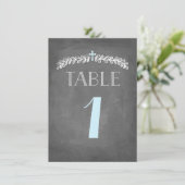 青葉色青 |バプティステーブル番号カード 招待状 (スタンド正面)