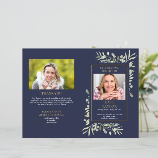 青葉葬儀プログラム (スタンド正面)