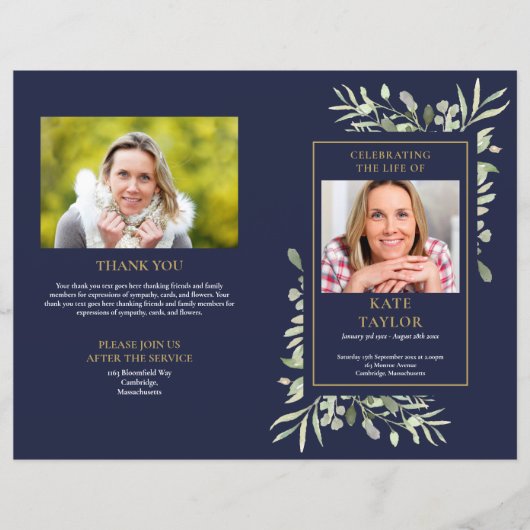 青葉葬儀プログラム (正面)