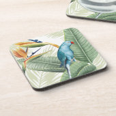 青葉鳥のヤシ コースター (左側)