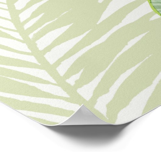 青葉鳥のヤシ ポスター (角)