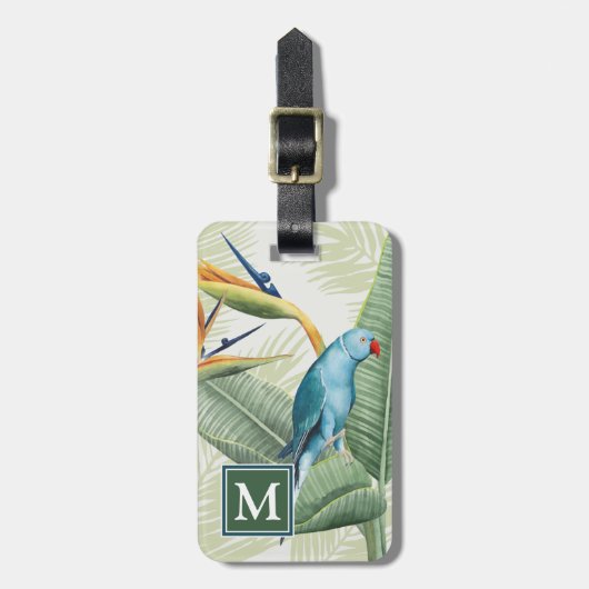 青葉鳥のヤシ ラゲッジタグ (正面縦)