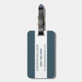 青葉鳥のヤシ ラゲッジタグ (裏面縦)