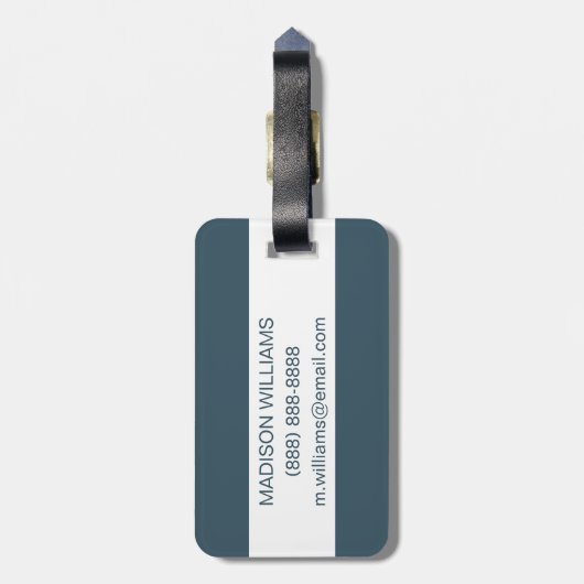 青葉鳥のヤシ ラゲッジタグ (裏面縦)