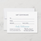 青蓮の花ムーンビジネス商品券 (裏面)