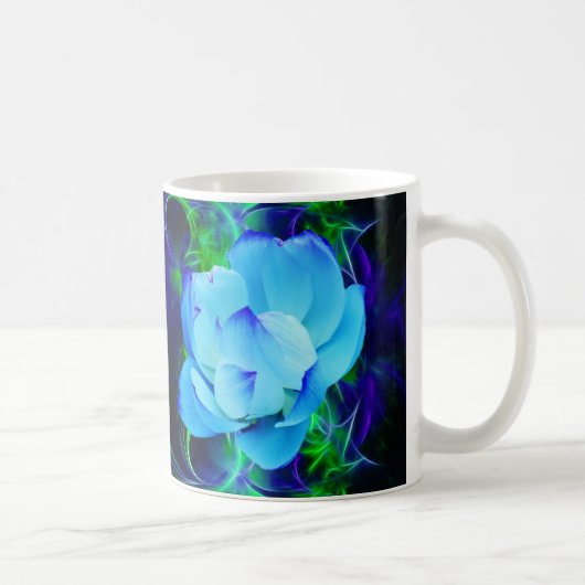 青蓮の花及びその意味 コーヒーマグカップ (右)