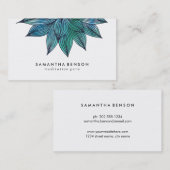 青蓮の花 | フローラ水色 名刺 (正面/裏面)