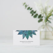 青蓮の花 | フローラ水色 名刺 (スタンド正面)
