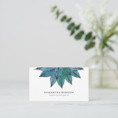 青蓮の花 | フローラ水色 名刺 (スタンド正面)