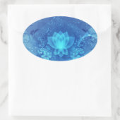 青蓮の花 楕円形シール (バッグ)