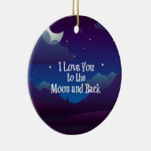 青藍の月と背中を愛 セラミックオーナメント (右)