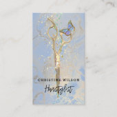 青蝶のシミが飛び散る 名刺 (正面)