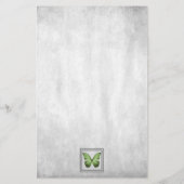 青蝶パーソナライズされた文具 便箋 (裏面)