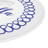 青装飾円モノグラム裁断板 カッティングボード (角)