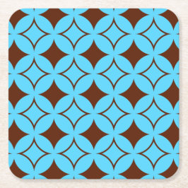 青褐色の七宝 スクエアペーパーコースター