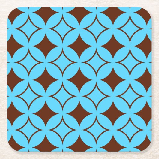 青褐色の七宝 スクエアペーパーコースター (正面)