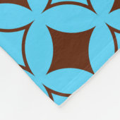 青褐色の七宝 フリースブランケット (角)