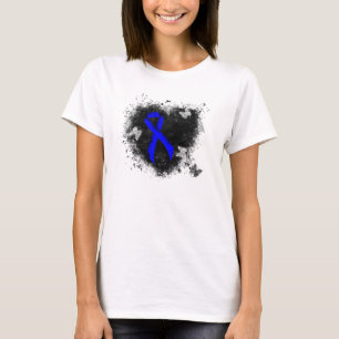 青認識度リボングランジハート Tシャツ