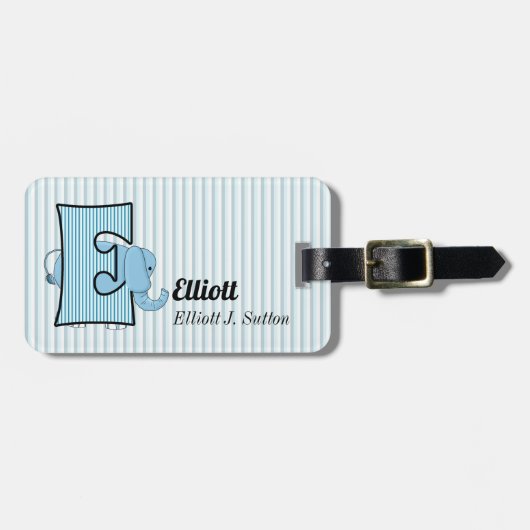 青象の手紙E少年 ラゲッジタグ (正面横)