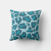 青豹柄の動物プリントパターン クッション (裏面)