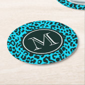 青豹紋 ラウンドペーパーコースター (アングル)