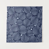 青貝の継ぎ目の無い海模様。サマーバック タペストリー (正面(横))