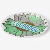 「青賛美いヒマワリ」はアユニークプティ ペーパープレート (アングル)